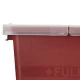 SharpSafety Sharps Container Red Base 17-1/2 H X 15-1/2 W X 11 D Inch Vertical Entry 8 Gallon, 8980-, Case of 10