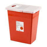 SharpSafety Sharps Container Red Base 17-1/2 H X 15-1/2 W X 11 D Inch Vertical Entry 8 Gallon, 8980-, Case of 10