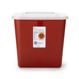 Sharps-A-Gator Sharps Container Red Base 10-1/4 H X 7 D X 10-1/2 W Inch Vertical Entry 2 Gallon, 31142222, Pack of 1