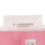 SharpStar In-Room Sharps Container Translucent Red Base 16-1/2 H X 13-3/4 W X 6 D Inch Horizontal Entry 3 Gallon, 8537SA, Case of 10