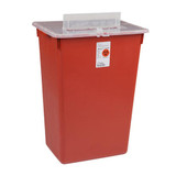 Monoject Sharps Container Red Base 21-1/2 H X 15-1/2 W X 12 D Inch Horizontal Entry 10 Gallon, 31143665, Pack of 1