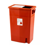 SharpSafety Sharps Container Red Base 26 H X 18-1/4 W X 12-3/4 D Inch Vertical Entry 18 Gallon, 8938, Case of 5