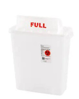 SharpStar In-Room Sharps Container Translucent 16-1/2 H X 13-3/4 W X 6 D Inch Horizontal Entry 3 Gallon, 8536SA, Case of 10
