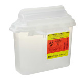 Multi-purpose Sharps Container 1-Piece 10.75H X 10.75W X 4D Inch 5.4 Quart Translucent White Base Horizontal Entry Lid 305551 Case/20 305551 BECTON-DICKINSON 367439_CS