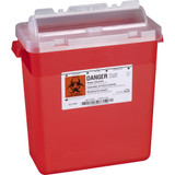 Bemis Sentinel Sharps Container Translucent Red Base 15 H X 13-7/8 L X 6-7/8 W Inch Horizontal Entry 3 Gallon, 333 030, Case of 12