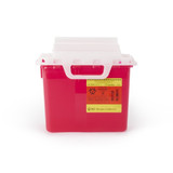 BD Sharps Container Red Base 12-1/2 H X 10-7/10 W X 6 D Inch Horizontal Entry 2 Gallon, 305435, Pack of 1