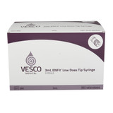 Vesco Enteral / Oral Syringe 3 mL Enfit Tip Without Safety, VED-603EO, Pack of 1