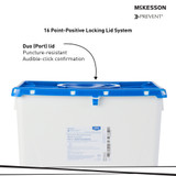 McKesson Prevent Pharmaceutical Waste Container White Base 24-3/5 H X 17-3/10 W X 13 L Inch Vertical Entry 18 Gallon, 2257, Pack of 1