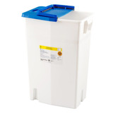 PharmaSafety Pharmaceutical Waste Container White Base 26 H X 12-3/4 D X 18-1/4 W Inch Vertical Entry 18 Gallon, 8870-, Pack of 1