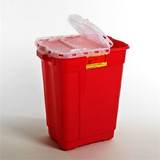 BD Sharps Container Red Base 23-1/2 H X 20 W X 14-3/4 D Inch Vertical Entry 17 Gallon, 305610, Pack of 1