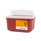 Sharps Sharps Container Red Base 5 H X 10 W X 7 D Inch Horizontal Entry 1 Gallon, 8703, Case of 24