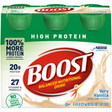 Boost High Protein Oral Supplement Very Vanilla Flavor Liquid 8 oz. Bottle, 41679941362, Case of 24