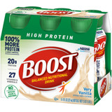 Boost High Protein Oral Supplement Very Vanilla Flavor Liquid 8 oz. Bottle, 41679941362, Pack of 1