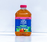 Thickened Beverage Thick & Easy 46 oz. Bottle Kiwi Strawberry Flavor Liquid IDDSI Level 2 Mildly Thick 27930 Case of 6