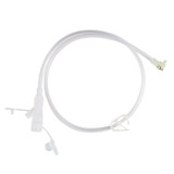 Mini ONE Right Angle Connector with Y-Port Adapter 24 Inch, Clear, 8-2422, Box of 10