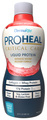 Oral Protein Supplement ProHeal Cherry Splash 30 oz. Bottle Ready to Use PRO3000 Each/1 PRO3000 DERMARITE INDUSTRIES LLC 956935_EA Oral Protein Supplement ProHeal Cherry Splash 30 oz. Bottle Ready to Use PRO3000 Each/1 PRO3000 DERMARITE INDUSTRIES LLC 956935_EA