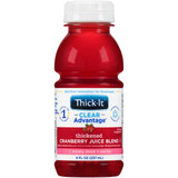 Thickened Beverage Thick-It Clear Advantage 8 oz. Bottle Cranberry Flavor Liquid IDDSI Level 2 Mildly Thick B459-L9044 Pack of 1