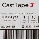 Cast Tape McKesson 3 Inch X 12 Foot Fiberglass Black 115-3A Box/10 115-3A MCK BRAND 733691_BX