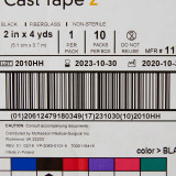 Cast Tape McKesson 2 Inch X 12 Foot Fiberglass Black 115-2A Box/10 115-2A MCK BRAND 733684_BX