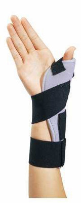 Thumb Splint ThumbSPICA Abducted Thumb Volara Foam Right Hand Black / Gray One Size Fits Most 79-87100 Each/1 79-87100 DJ ORTHOPEDICS LLC 251621_EA