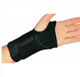 Wrist Brace ProCare Universal Wrist-O-Prene Aluminum / Neoprene Right Hand Black One Size 79-82470 Pack of 1