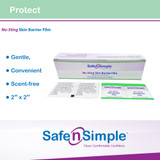 Safe N Simple No-Sting Skin Barrier Wipe 60% / 20% Strength Purified Water / Polyvinylpyrrolidone / Glycerin / Propylene Glycol Individual Packet Sterile, SNS80744, Box of 100