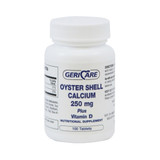 Joint Health Supplement Geri-Care Oyster Shell 250 mg Strength Tablet 100 per Bottle 731-01-GCP Bottle of 1