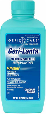 Geri-Care Geri-Lanta Antacid Liquid Oal Suspension Max Strength, 12 oz., Bottle of 1 57896061912 Geri-Care® 558671_BT