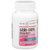 Geri-Dryl Allergy Relief, Diphenhydramine HCl 25 mg Strength, 100 Tablets per Bottle, Case of 12 Bottles 681-01 Geri-Dryl 873289_CS