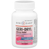 Geri-Dryl Allergy Relief, Diphenhydramine HCl 25 mg Strength, 100 Tablets per Bottle, Case of 12 Bottles 681-01 Geri-Dryl 873289_CS