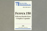 Iron Supplement Ferrex 150 mg Strength Capsule 100 per Bottle 1429588 Box/100 1429588 Ferrex 632230_BT