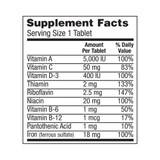 Multivitamin with Iron Supplement McKesson Brand Tablet 1000 per Bottle 57896052110 BT/1000 57896052110 Geri-Care® 576372_EA Multivitamin with Iron Supplement McKesson Brand Tablet 1000 per Bottle 57896052110 BT/1000 57896052110 Geri-Care® 576372_EA