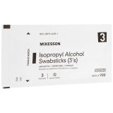 Impregnated Swabstick Select 3 Pack Individual Packet 70% Alcohol Isopropyl 988 Box/75 988 MCK BRAND 854754_BX Impregnated Swabstick Select 3 Pack Individual Packet 70% Alcohol Isopropyl 988 Box/75 988 MCK BRAND 854754_BX