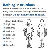 Bath Wipe Essential Bath Soft Pack Aloe Fresh Scent 8 Count 7800 Box/240 7800 SAGE PRODUCTS INC. 746638_BX