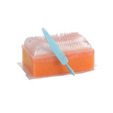 BD E-Z Scrub Impregnated Scrub Brush Polyethylene Bristles / Sponge Red, 371073, Box of 30