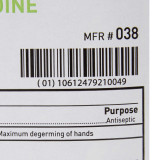 Prep Solution McKesson 1 gal. Jug 7.5% Povidone-Iodine 038 Case/4 38 MCK BRAND 863167_CS Prep Solution McKesson 1 gal. Jug 7.5% Povidone-Iodine 038 Case/4 38 MCK BRAND 863167_CS