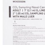McKesson ETCO2 Nasal Cannula Adult Curved Prongs 7 Foot Tubing, 16-0581, Pack of 1