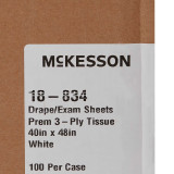 General Purpose Drape McKesson Physical Exam Drape 40 X 48 Inch NonSterile 18-834 Case/100 18-834 MCK BRAND 146456_CS