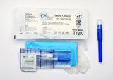 Intermittent Catheter Tray Cure Twist Female, Straight Tip 12 Fr. Without Balloon T12K Case of 90