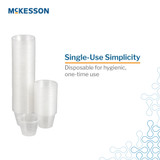 McKesson Medicine Cup 1 oz. Clear Plastic Disposable NonSterile, 16-9505, Sleeve of 100