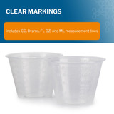 McKesson Medicine Cup 1 oz. Clear Plastic Disposable NonSterile, 16-9505, Sleeve of 100