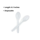 McKesson Spoon Heavy Weight White Polypropylene, 16-4597, Case of 1000