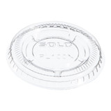 Dart Solo Portion Cup Lid For Small Sized Souffle Cups Clear Plastic Disposable, PL100N, Case of 2500