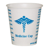 Solo Medicine Cup 3 oz. Medical Print Wax Coated Paper Disposable NonSterile, R3-43107, Sleeve of 100