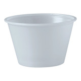 Solo 4 oz. Plastic Souffle Cup Translucent Disposable, P400N, Sleeve of 250