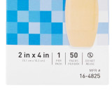 Adhesive Strip McKesson 2 X 4 Inch Plastic Square Tan Sterile 16-4825 Box/50 16-4825 MCK BRAND 511333_BX