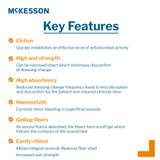 McKesson Silver Alginate Dressing 4 X 4-3/4 Inch Rectangle Sterile, 3558, Pack of 1