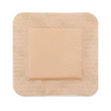 McKesson 5-Layer Foam Dressing 3 X 3 Inch With Border Film Backing Silicone Gel Adhesive Square Sterile, 4842, Pack of 1