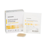 McKesson Hydrocolloid Dressing Waterproof Film Backing 2 X 2 Inch Square Hydrocolloid / Film, 1886, Box of 20