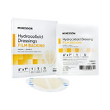 McKesson Hydrocolloid Dressing Waterproof Film Backing 6 X 7 Inch Sacral Hydrocolloid / Film, 1888, Box of 5